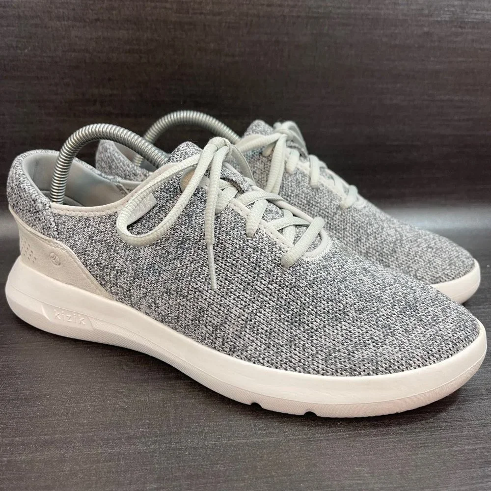 Kizik Madrid Eco Knit Women’s size 8.5 Heathered Grey Slip On Casual Shoes_2